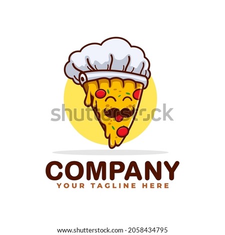pizza  Chef mascot logo template