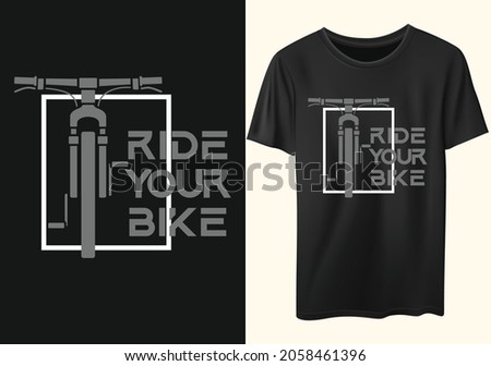 Bicycle typography t-shirt design, cycling T shirt design