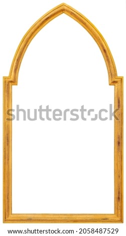 Wooden vintage gilded antique empty picture frame
