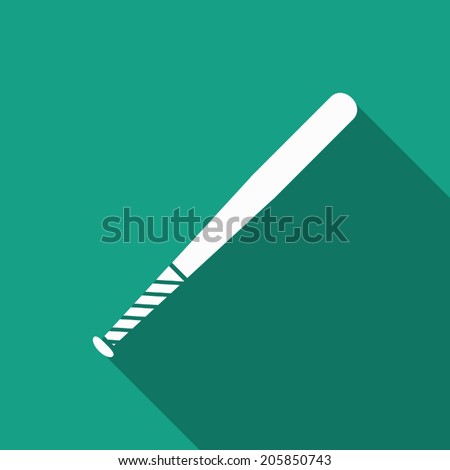 baseball bat icon with long shadow