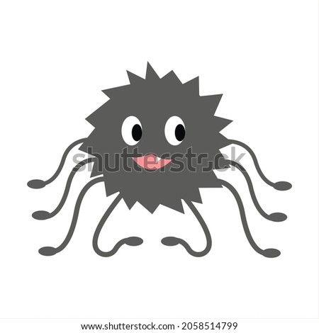 funny black spider smiling scary