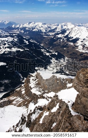 Glacier 3000 view of the Swiss Alps