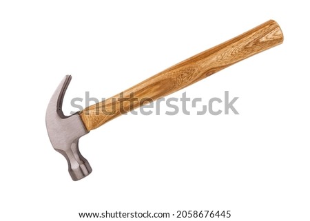 Hammer isolated on a white background. Cut out. Royalty-Free Stock Photo #2058676445