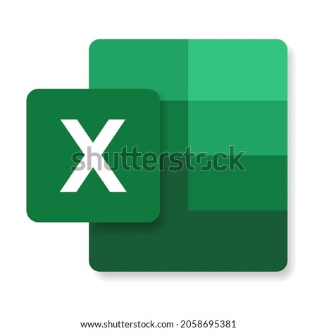 Modern flat design of logo XLS file icon Royalty-Free Stock Photo #2058695381