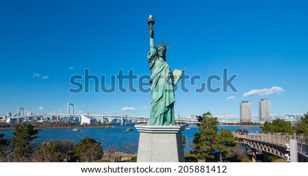 Statue of liberty in Odaiba, Tokyo