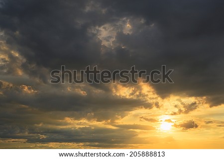 Abstract sunset sky