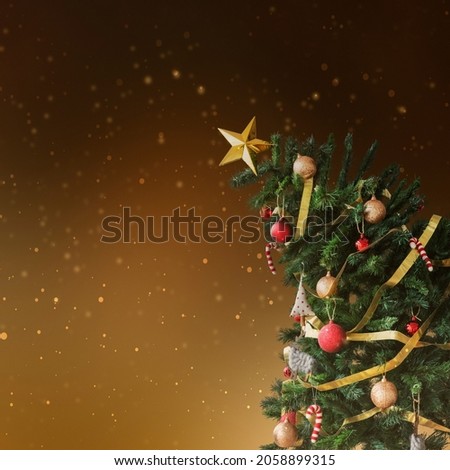 Closeup of Christmas decoration figures
