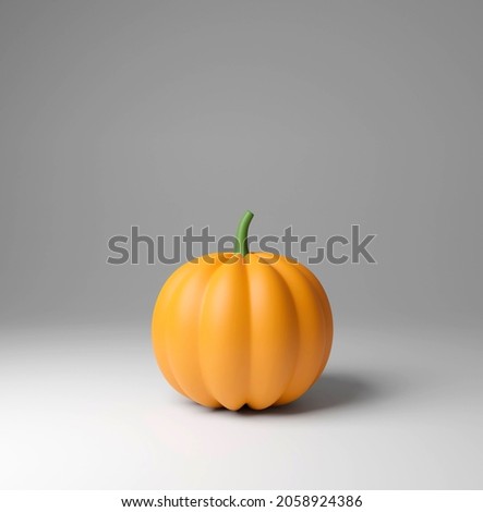 A Pumpkin on white background, 3d illustration
