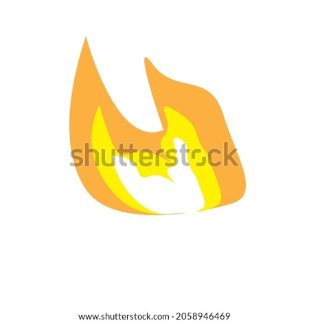 fire clip art or vector minimalist image