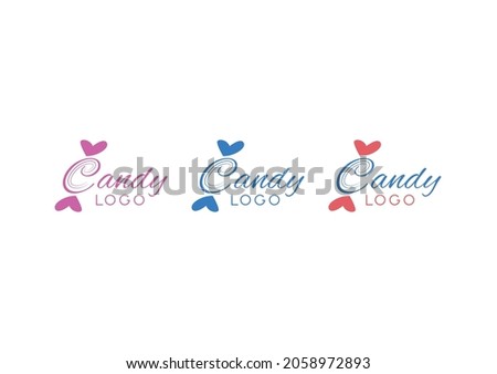 Candy shop vector logo concept