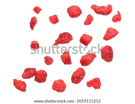 Bacon Flavored Bits textured closeup, include vector clipping path for change background Royalty-Free Stock Photo #2059115252