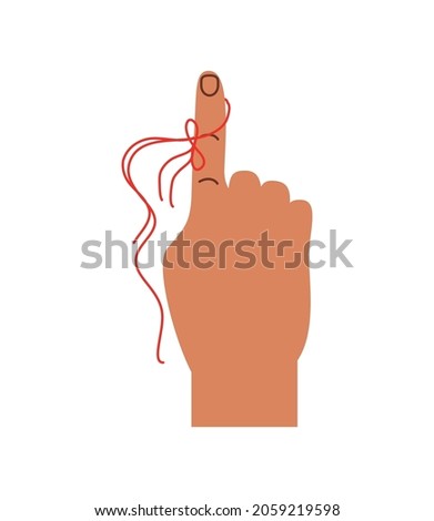 red string on index finger of fate