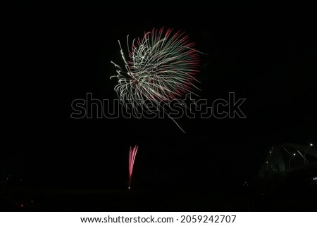 Fireworks at the autumn festival in Toyota City