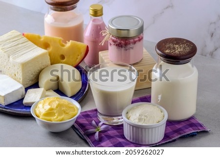 Dairy products. Milk and derivatives. Royalty-Free Stock Photo #2059262027