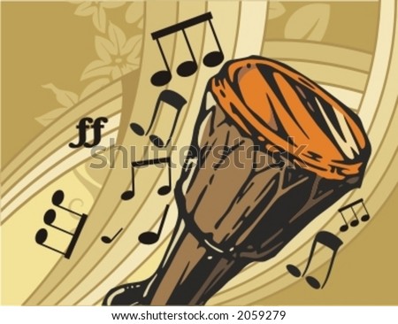 Musical Background-Floral Style Series.