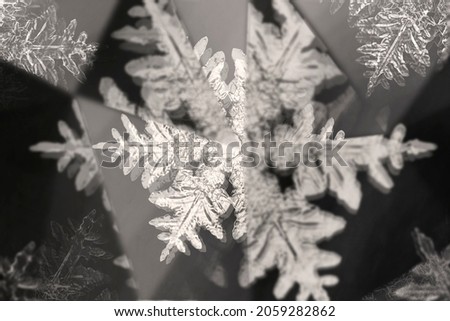 Snowflake with prism kaleidoscope effect