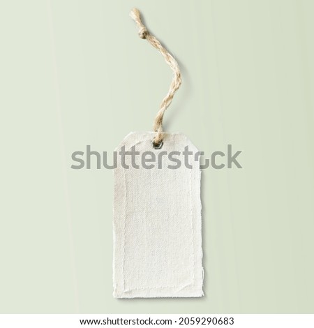 Clothing tag, white realistic blank design psd