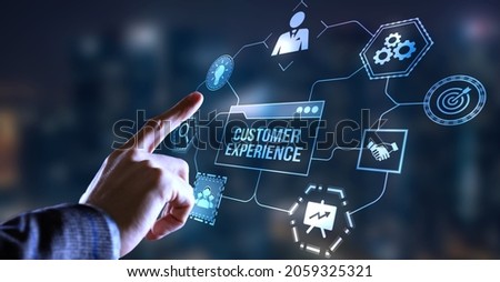 Internet, business, Technology and network concept.Technology future. Customer Experience