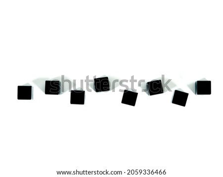 Black Block With Isolated White Background 