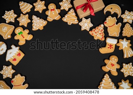 Christmas holidays composition on background with copy space for your text