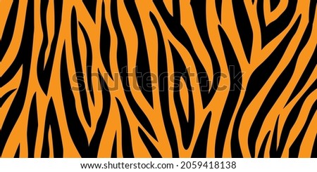 Seamless pattern with tiger stripes. Abstract animal print. Royalty-Free Stock Photo #2059418138