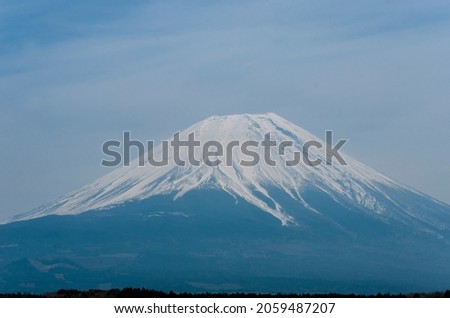 Close Up Top Mount Fuji  from Shizuoka prefecture.