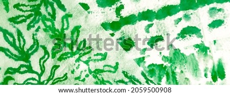 Green Dirty Art Painting. Dirty Art Background. Wet Art Print. Aquarelle Texture. Splash Banner. Green Watercolor Print. White Tie Dye Patchwork. Brushed Banner. Tie Dye Grange. Light