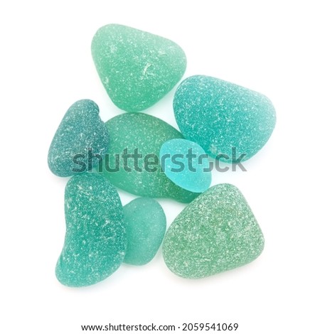 pieces of sea glass in different colors isolated on white background
 Royalty-Free Stock Photo #2059541069