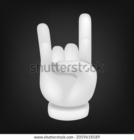 Hand Cartoon Glove Emoji Icon Illustration Sign. Human Gesture Vector Symbol Design Vector Clip Art.
