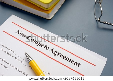 Non compete agreement NCA in the office. Royalty-Free Stock Photo #2059633013