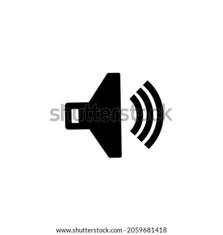 Black Speaker vector icon. Mail Icon Symbols vector