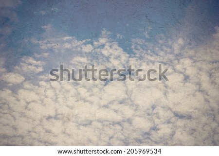 clouds in the blue sky. Scale Clouds , vintage blue sky