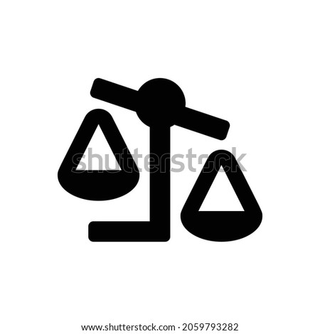 balance scale right Icon. Flat style design isolated on white background. Vector illustration