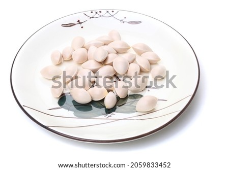 Ginkgo seeds, they are Chinese medicine stock photo