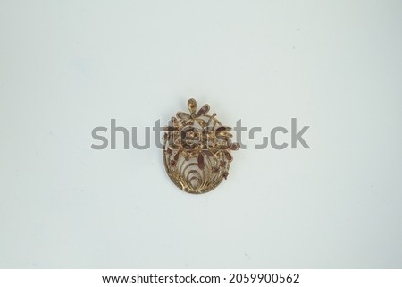 Isolation photos on a white background, decorations pins for Muslim hijab clothes