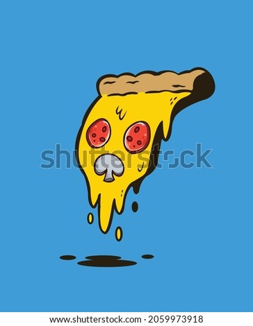illustration of hot melt pizza