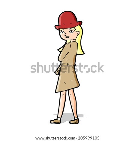 cartoon female spy