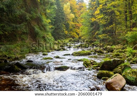 Kochel, river in the Krkonose Mountains, Poland Royalty-Free Stock Photo #2060001479
