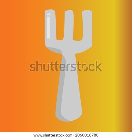 simple vector design of a fork kitchen utensil