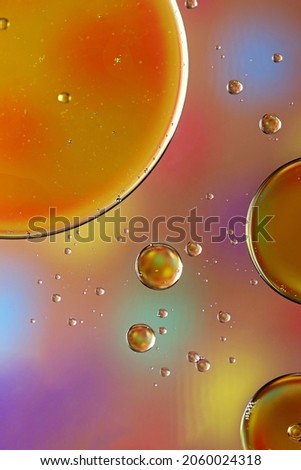 colorful oil drops on the water surface