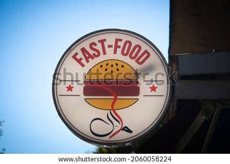 fast food sign in a street