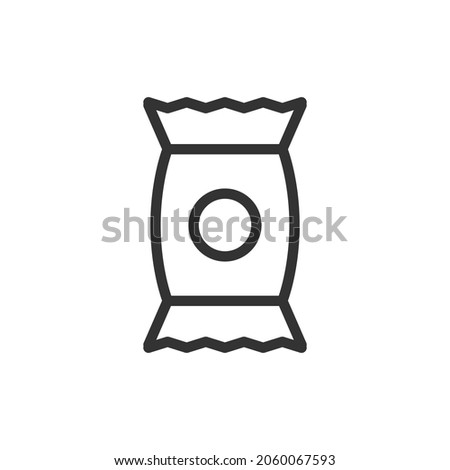 Simple candy line icon. Premium symbol in stroke style. Design of candy icon. Vector illustration.
