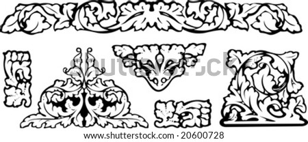 Baroque Clip-art. All Curves Separately.More In My portfolio.
