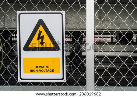 High voltage warning