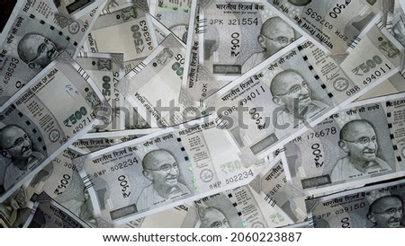 500 Rupee Note Background - Indian Currency Royalty-Free Stock Photo #2060223887