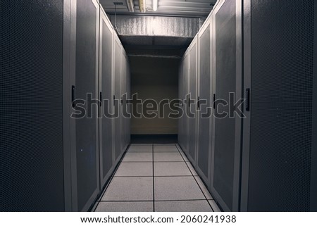State-of-the-art colocation data center with IT equipment Royalty-Free Stock Photo #2060241938