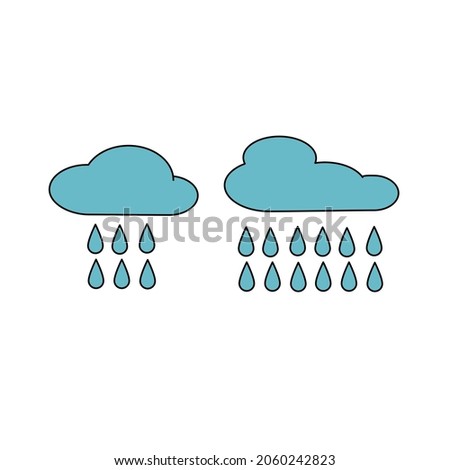 Clouds Various Shapes Symbols Graphic Design Vector For Logos, Web And Typography Blue Background