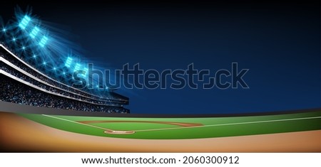 Baseball stadium arena vector ILLUSTRATION.
