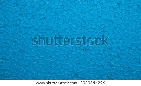 blue styrofoam background, macro photo