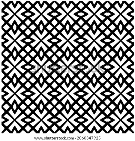Flower geometric pattern. Seamless vector background. White and black ornament. Ornament for fabric, wallpaper, packaging. 

Decorative print.